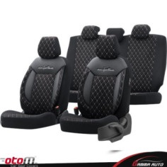 Housse OTOM COMFORTLINE VIP  TISSU NOIR/BLANC Brûlé