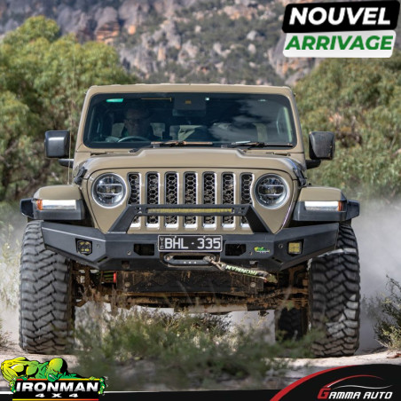 JEEP WRANGLER JL(4Door) 2018+ & JT 4/2019+ Steel Winch Bull Bar Raid Full Length IRONMAN : BBR077