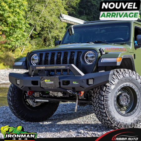 JEEP WRANGLER JL(4Door) 2018+ & JT 4/2019+ Steel Winch Bull Bar Raid Full Length IRONMAN : BBR077