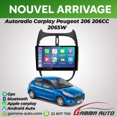Poste Android Autoradio Carplay Peugeot 206...