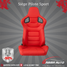 Siege Pilote pour Voiture - cuir rouge
