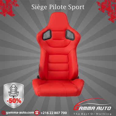 Siege Pilote pour Voiture - cuir rouge