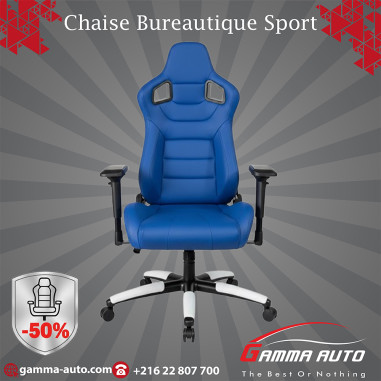 Chaise Gaming Bureau - cuir bleu