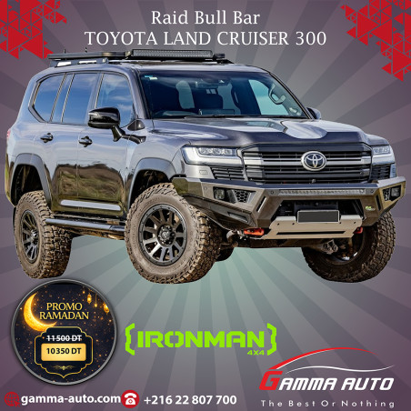 Raid Bull Bar to Suit TLC300 with Brackets and Plates IRONMAN : BBR090