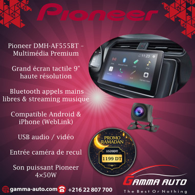 Autoradio Vidéo Pioneer 2 DIN  BT/USB  DMH-AF555BT
