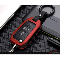 Coque Cle Peugeot Citroen Ds Rouge