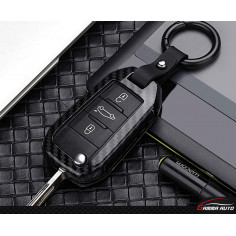 Coque Cle Peugeot Citroen Ds Carbon