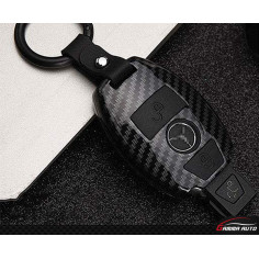 Coque Cle Carbon Mercedes Benz 2 Bouton