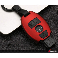 Coque Cle Rouge Mercedes Benz 3 Bouton