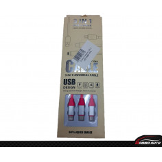 Chargeur Cable Usb 3 En 1