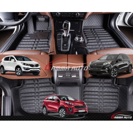 Tapis Sur Mesure Grand Format Carbon Kia Sportage 2008 / 2021