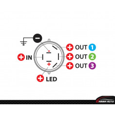 Interrupteur Rotatif À 4 Positions 12/24V 10A 2