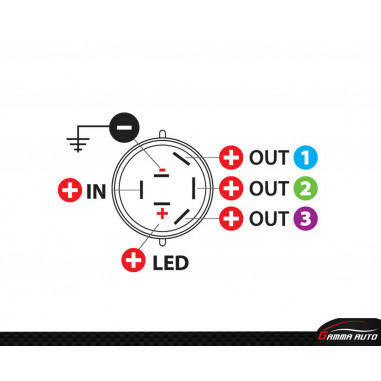 Interrupteur Rotatif À 4 Positions 12/24V 10A