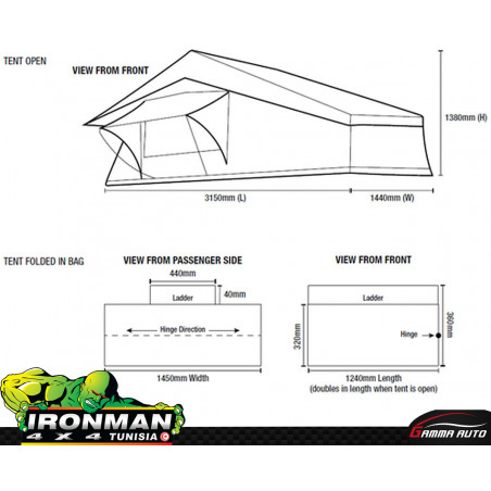 Tente De Toit Ironman4X4