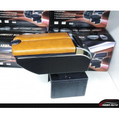 Accoudoir Grand Format Avec 6 Sortie Usb Caramel