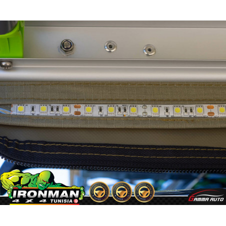 Auvent Instantane Avec Supports 1 4 M (L) X 2 M (Exterieur) Avec Led