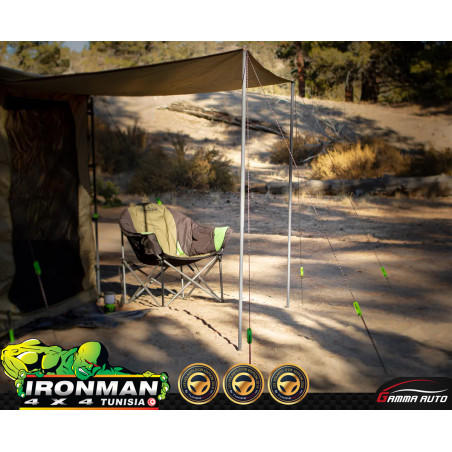 Auvent Instantane Avec Supports 1 4 M (L) X 2 M (Exterieur) Avec Led