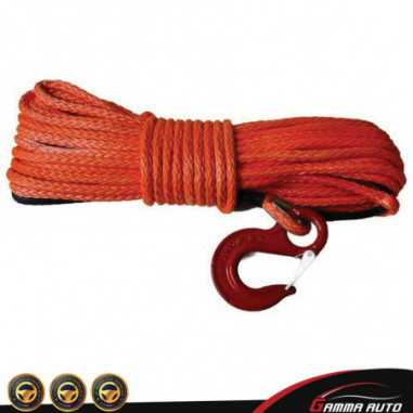 corde synthetique + crochet d'accrochage 12mmx28m  + capacité du crochet: 10.2T-10.5T