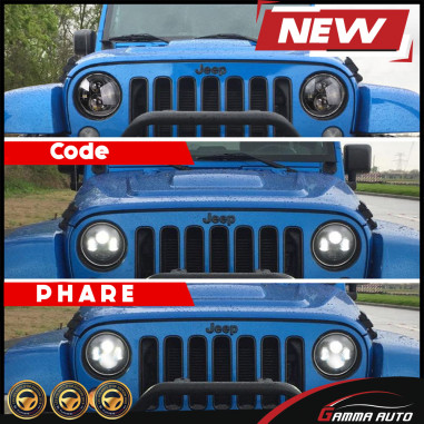 Phares Av Jeep Wrangler Full Led Modele 4
