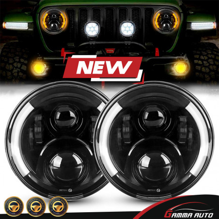 Phares Av Jeep Wrangler Full Led Modele 1