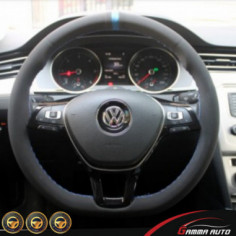 Couvre volant avec couture ALCANTARA Blue