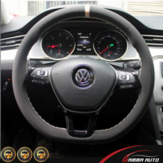 Couvre volant avec couture ALCANTARA Beige