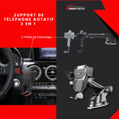 Support De Téléphone Rotatif 2 En 1