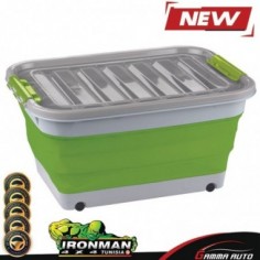 Bac de rangement pliable et couvercle  45l ref : istore0023