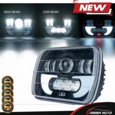 Phares Led Avec Loupe Carré 5x7 Jeep Nissan Toyota Che