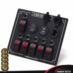 Panneau combiné 6 positions 3 trous avec protection contre les surcharges