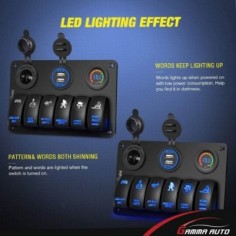 panneau combiné 6 + 3 commutateurs