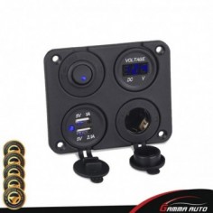 Plaque plastique composite 4 trous (sans câblage)