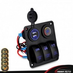 3-bit 2-hole switch combination aluminum panel