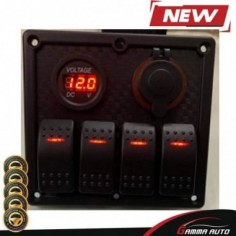 panneau de combinaison d'interrupteurs à 4 positions (y compris voltmètre